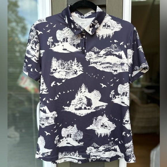 Nike Women’s Dri-FIT Navy and White Shirt Size Medium - Picture 3 of 7